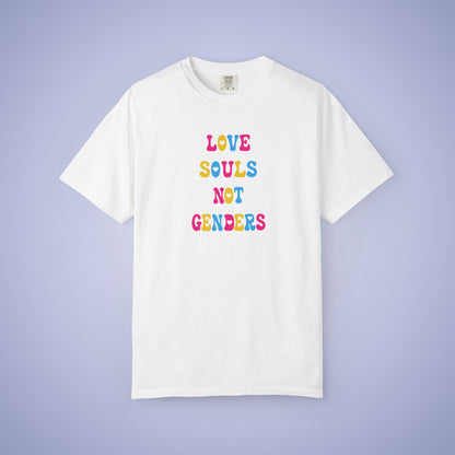 Love Souls Not Gender Pansexual LGBT Pride Month Comfort Colors T Shirt Unisex