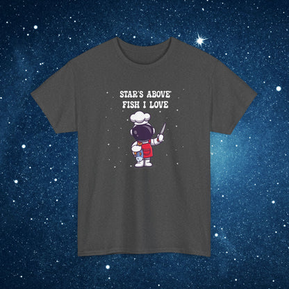 Stars Above Fish I Love National Astronaut Day Unisex Graphic T Shirt