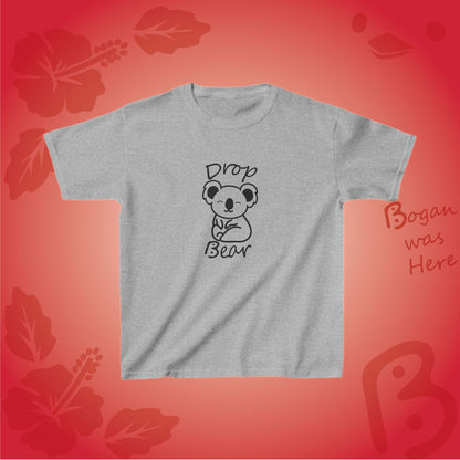 Drop Bear Cute Koala Bogan's Design Kids Tshirt