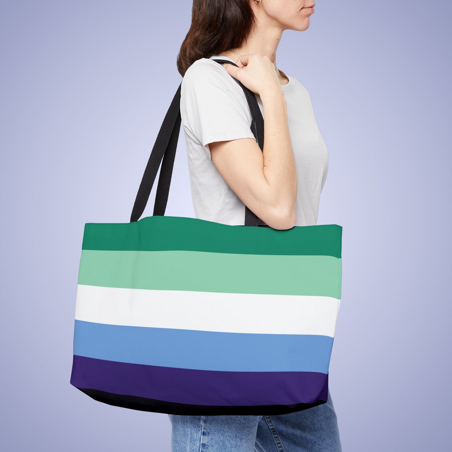 Gay Man Pride Month Weekender Large Beach Bag Tote