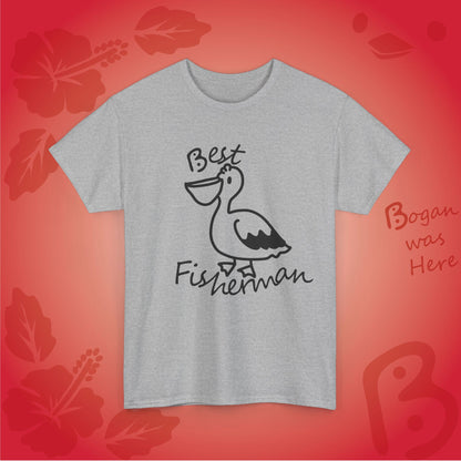 Best Fisherman Cute Pelican Bogan's Design Tshirt