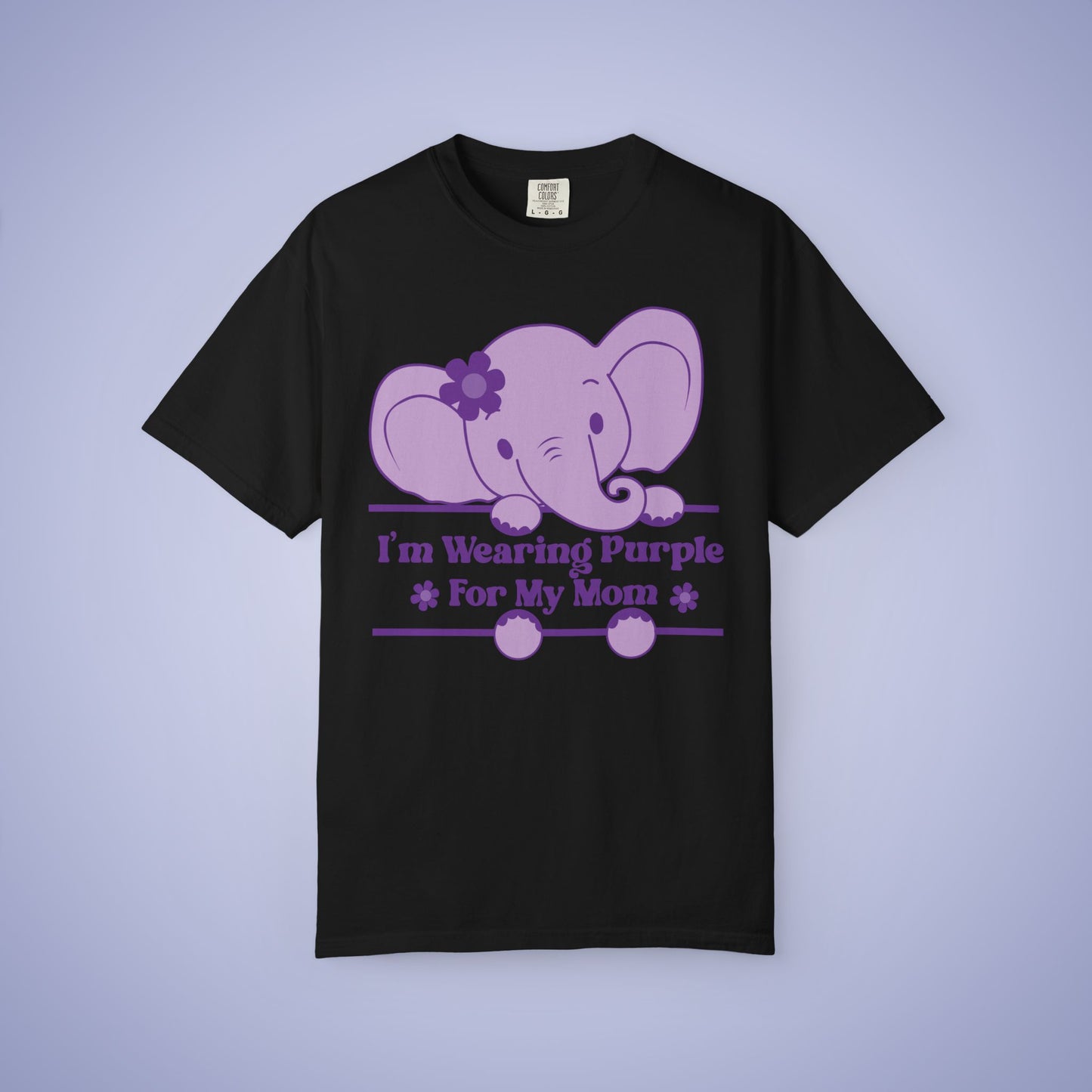 Im Wearing Purple for My Loved One Personalized  Alzheimers Awareness Comfort Colors T Shirt Unisex