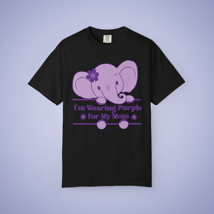 Im Wearing Purple for My Loved One Personalized  Alzheimers Awareness Comfort Colors T Shirt Unisex