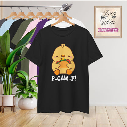 Taco Lover F CAW F White Cute Funny Chick Unisex Chicken T Shirt