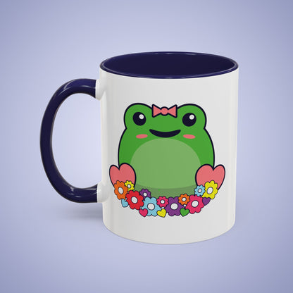 Flower Frog Lover Gift Coffee Mug Ceramic