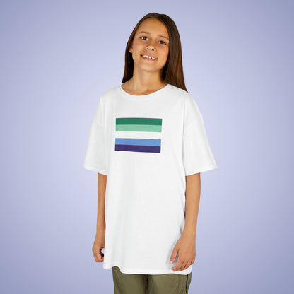 Gay Man Flag Pride Kids Cotton T Shirt LGBTQ Pride Month
