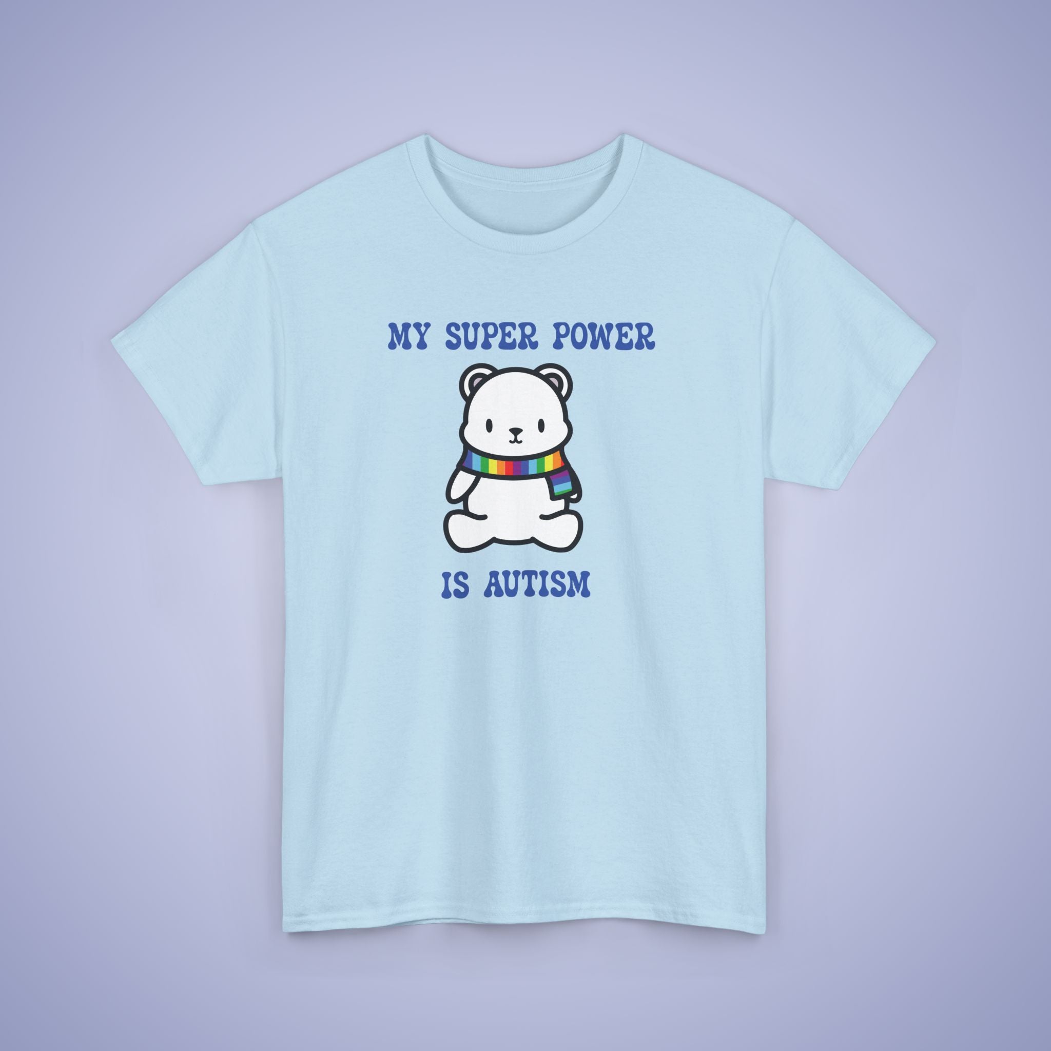 Polar Bear Neurodiversity Graphic My Super Power is Autism Awareness Unisex T Shirt