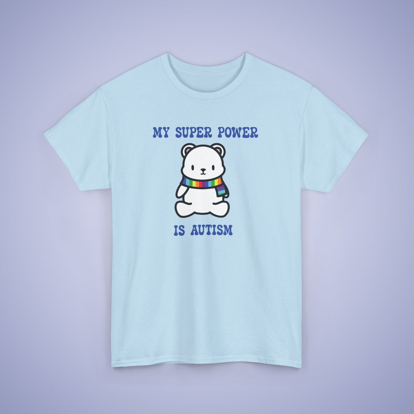 Polar Bear Neurodiversity Graphic My Super Power is Autism Awareness Unisex T Shirt