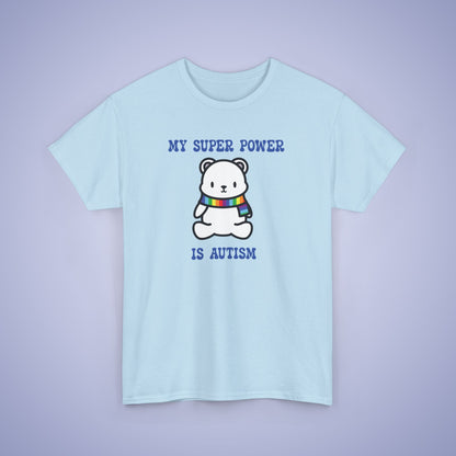 Polar Bear Neurodiversity Graphic My Super Power is Autism Awareness Unisex T Shirt