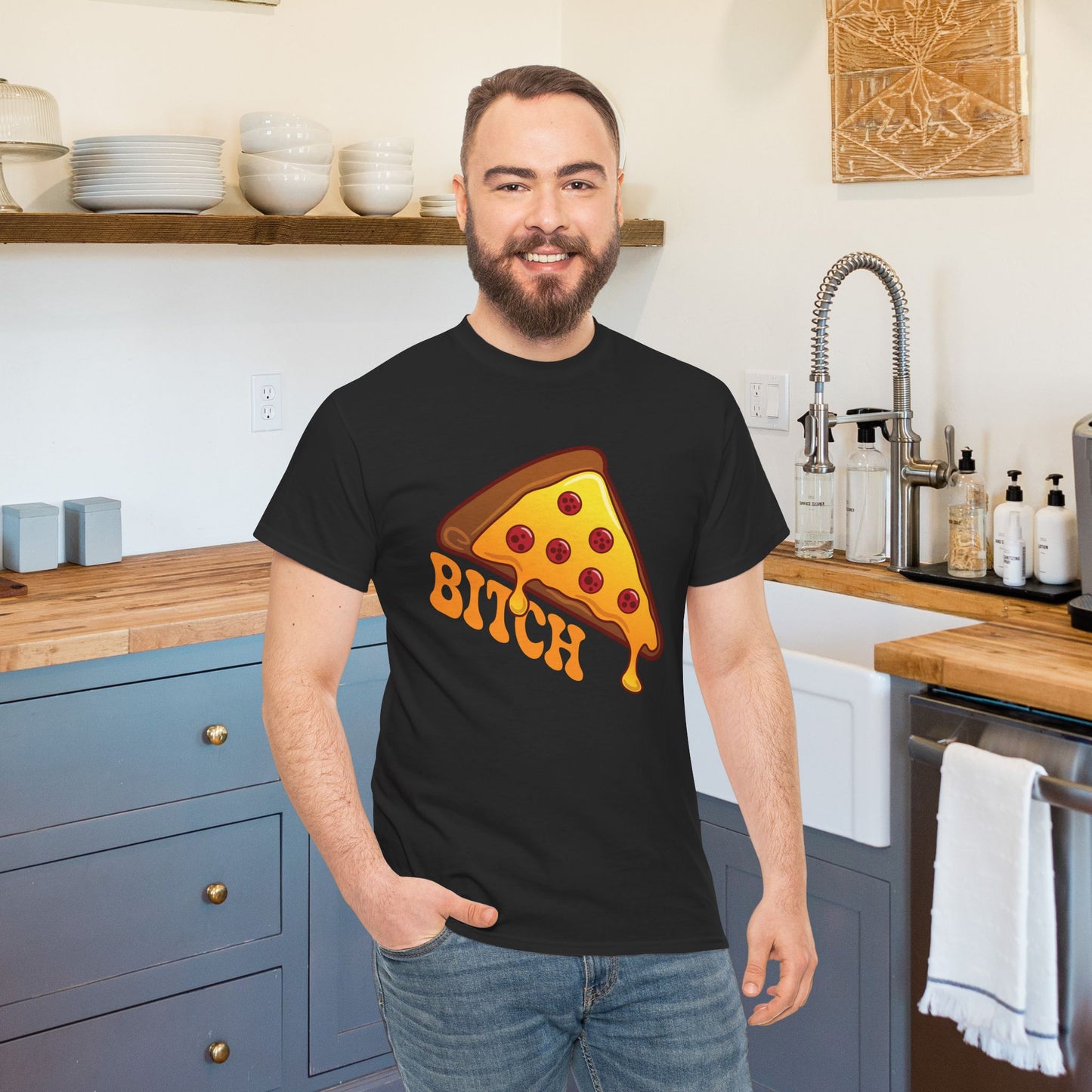 Pizza Bitch Graphic Art Pizza Lover Funny T Shirt