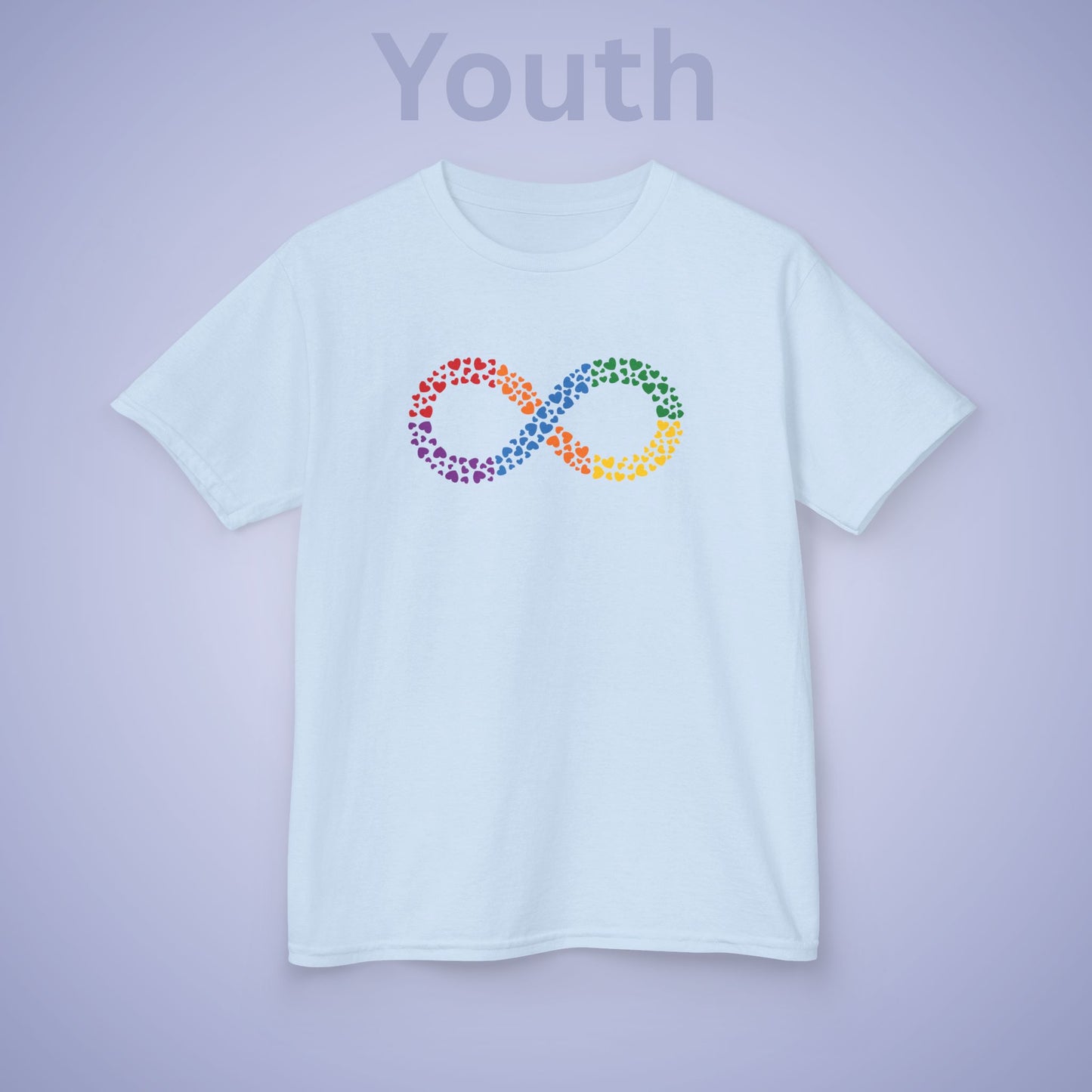 Infinity Hearts Graphic Neurodiversity Autism Awareness Cotton Youth T Shirt