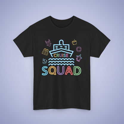 Cruise Squad Neon T Shirt Fun Group Family Matching Vacation Shirt Unisex