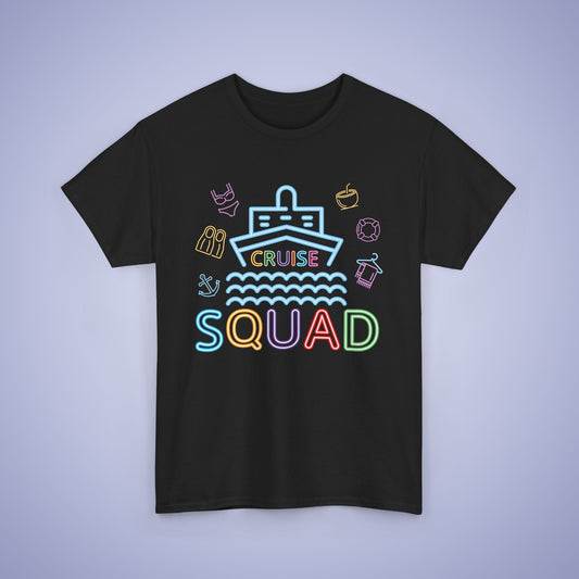 Cruise Squad Neon T Shirt Fun Group Family Matching Vacation Shirt Unisex