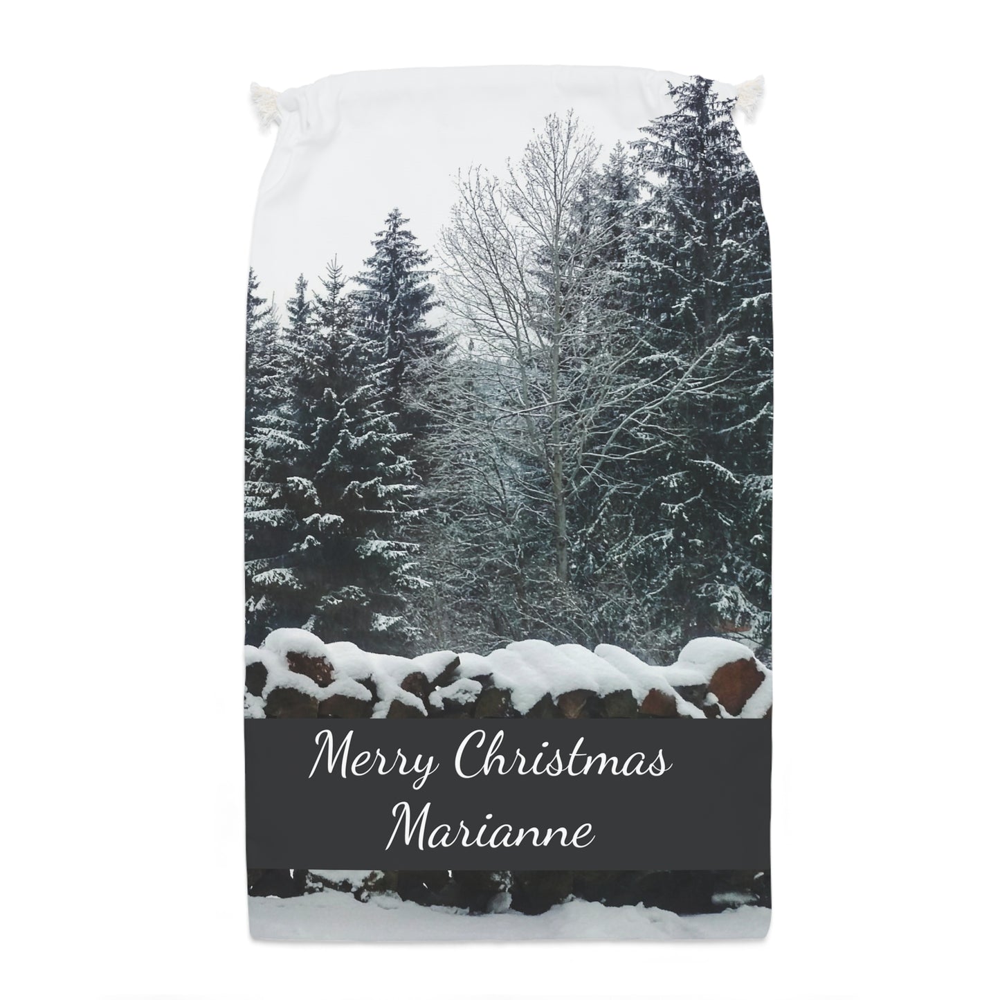 Winter Forrest Personalised Santa Sack