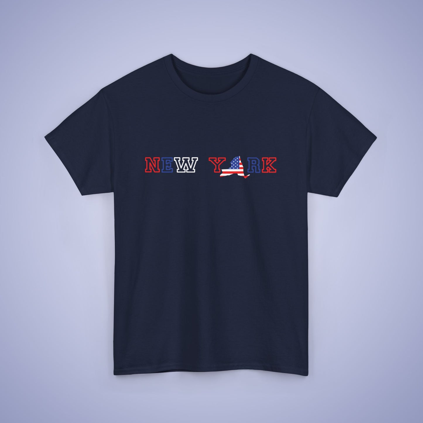 New York Map Text Art Proud American Unisex T Shirt