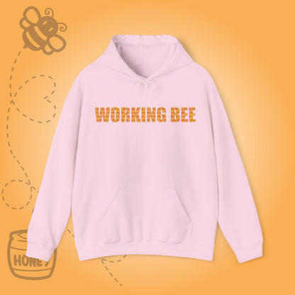 Working Bee Sweet As Honey Honeycomb Word Art Design Hoodie Sweatshirt