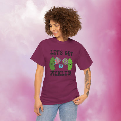 Lets Get Pickled Funny Pickleball Lover Gift Tee Graphic Design T Shirt