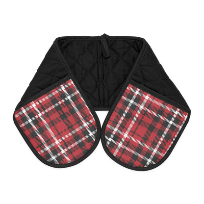 Candy Cane Twist Check Oven Mitts