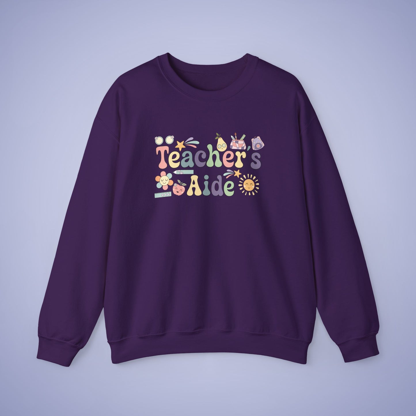 Teachers Aid Teacher Crewneck Sweatshirt Retro Unisex Back to School