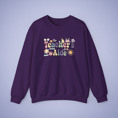 Teachers Aid Teacher Crewneck Sweatshirt Retro Unisex Back to School