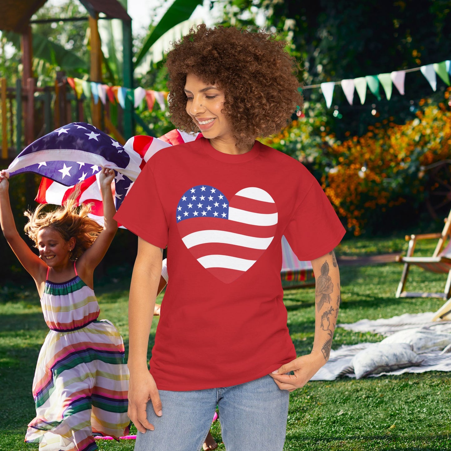 American Heart 250 Years of Freedom USA Celebration Unisex T Shirt