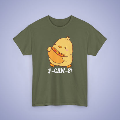 Hot Dog Lover F CAW F White Cute Funny Chick Unisex Chicken T Shirt