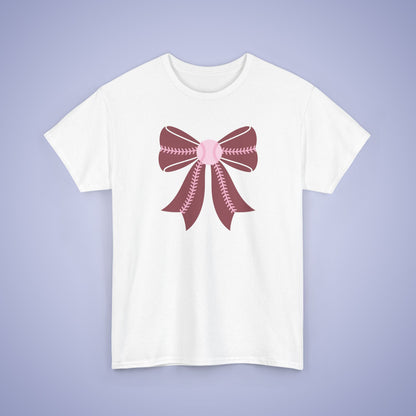 Graphic Baseball Coquette Bow Pink Sports Mom Unisex T Shirt