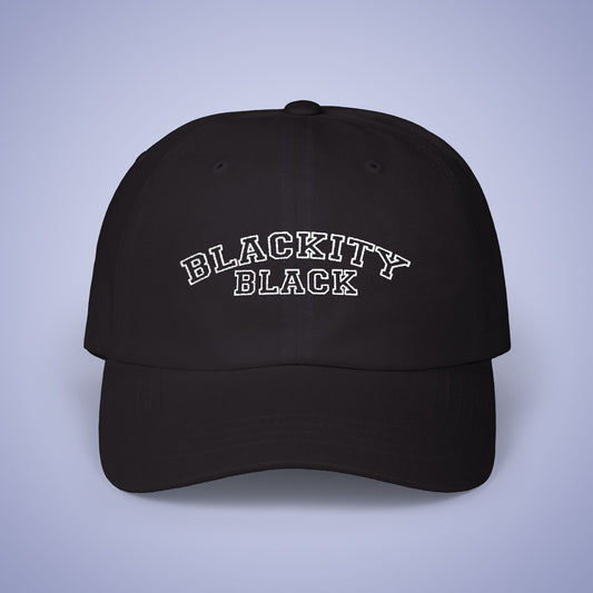 Blackity Black Juneteenth Embroidered Classic Dad Cap Unisex White Embroidery