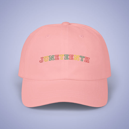 Juneteenth Embroidered Classic Dad Cap Unisex Coloured Embroidery