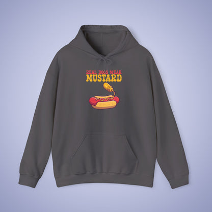 Real Dogs Wear Mustard Funny Hoodie Sweatshirt Unisex Light