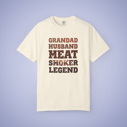 Grandad Husband Meat Smoker Legend Comfort Colors Mens T Shirt Fathers Day Gift
