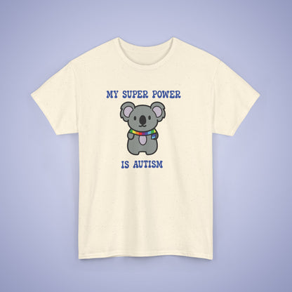 Koala Neurodiversity Graphic My Super Power is Autism Awareness Unisex T Shirt