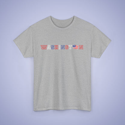 Washington Map Text Art Proud American Unisex T Shirt