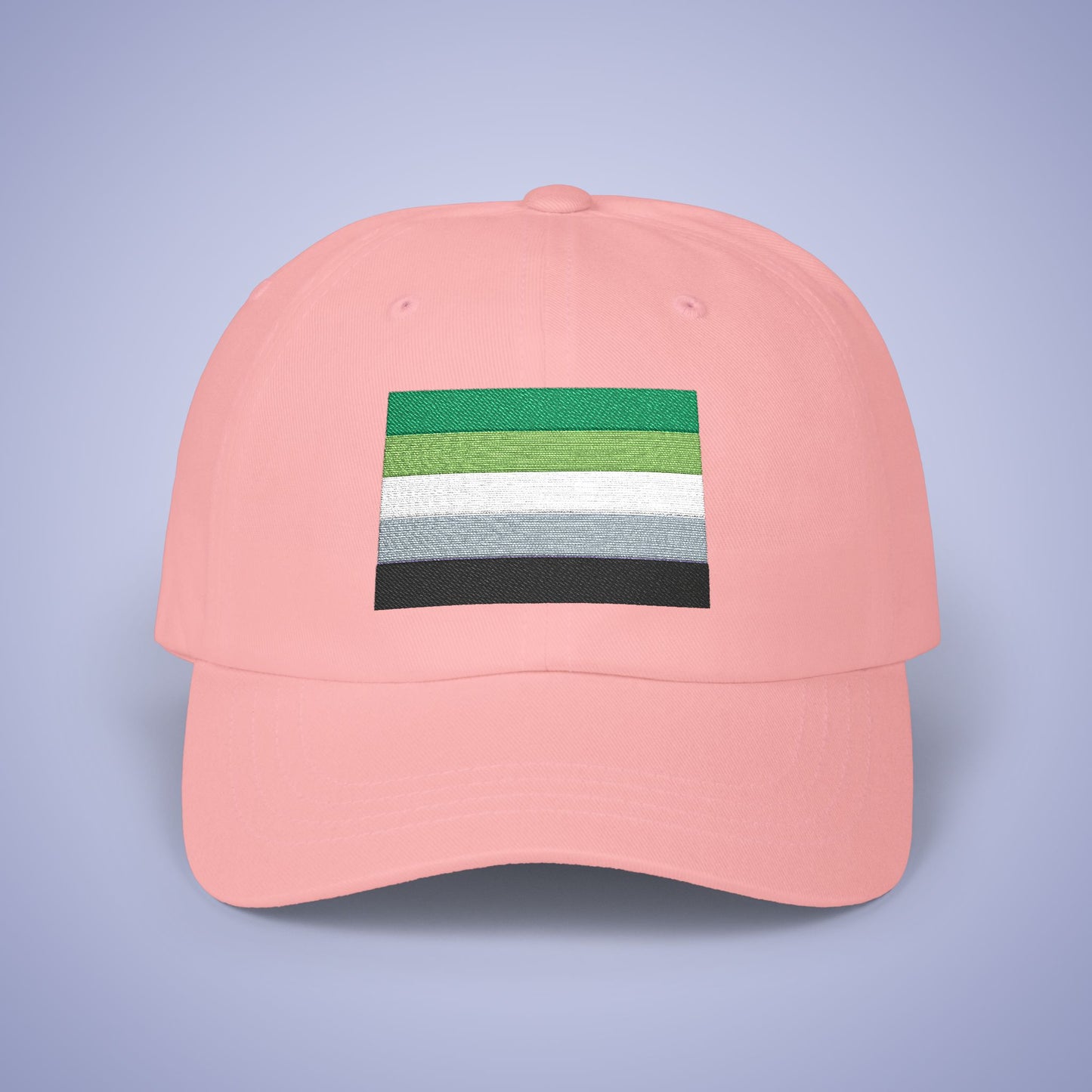 Aromantic Flag Pride Month Embroidered Classic Dad Cap Unisex Coloured Embroidery
