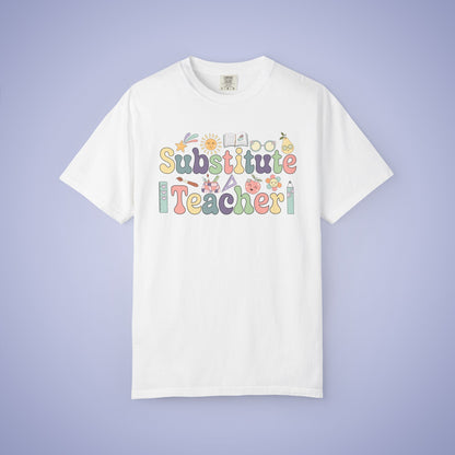 Substitute Teacher T Shirt Retro Comfort Colors Unisex Back to School