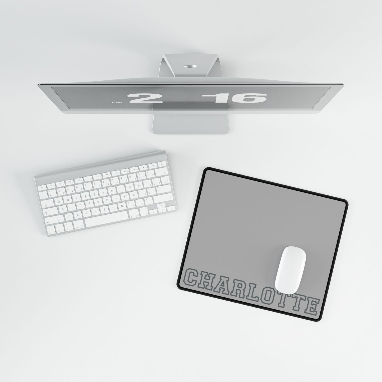 University Style Personalized Name XXXXL Light Grey Mouse Pad