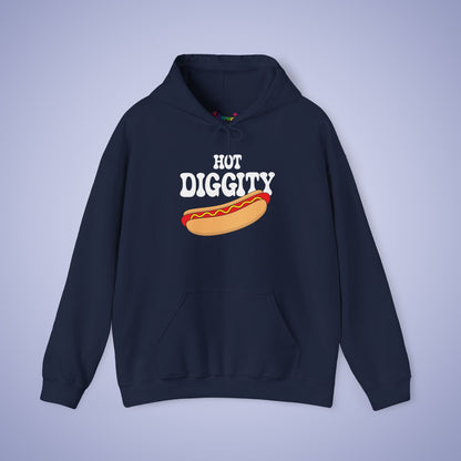 Hot Diggity Dog Hot Dog Hoodie | Hot Dog Lover Gift White