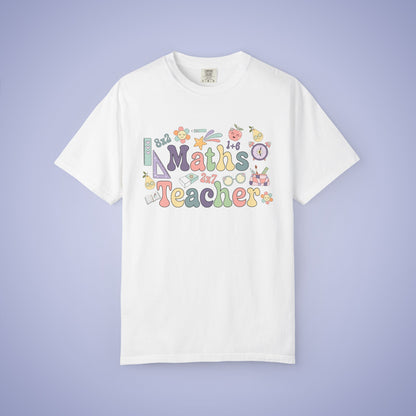 Maths Teacher T Shirt Retro Comfort Colors Unisex Back to School