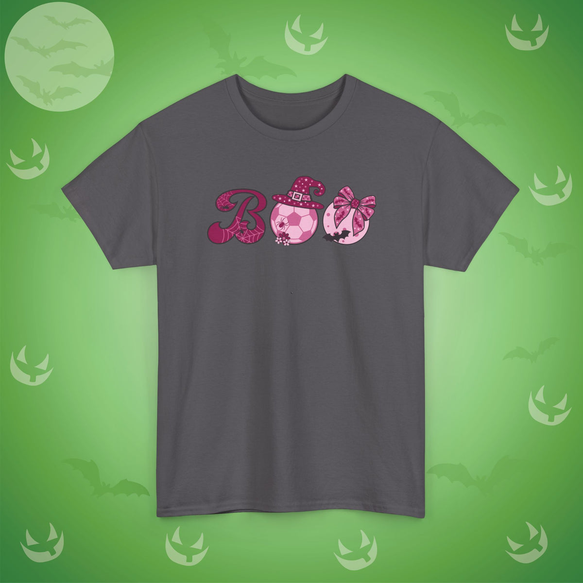 Soccer BOO T-Shirt | Girly Coquette Halloween Design