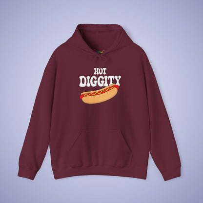 Hot Diggity Dog Hot Dog Hoodie | Hot Dog Lover Gift White