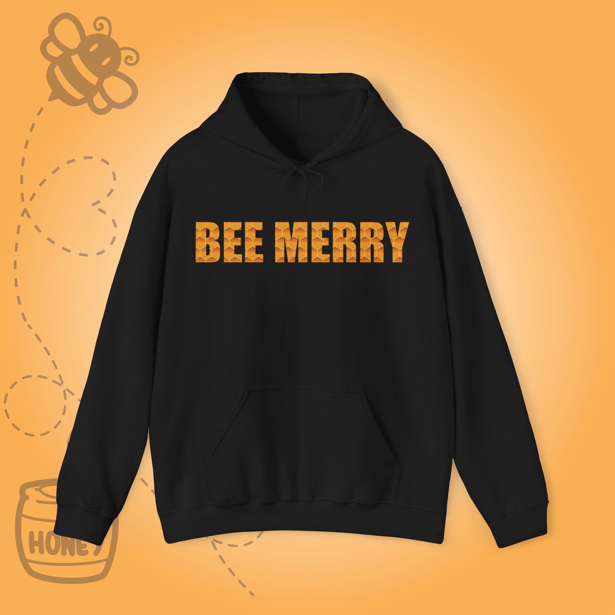 Bee Merry Unisex Hoodie Sweatshirt