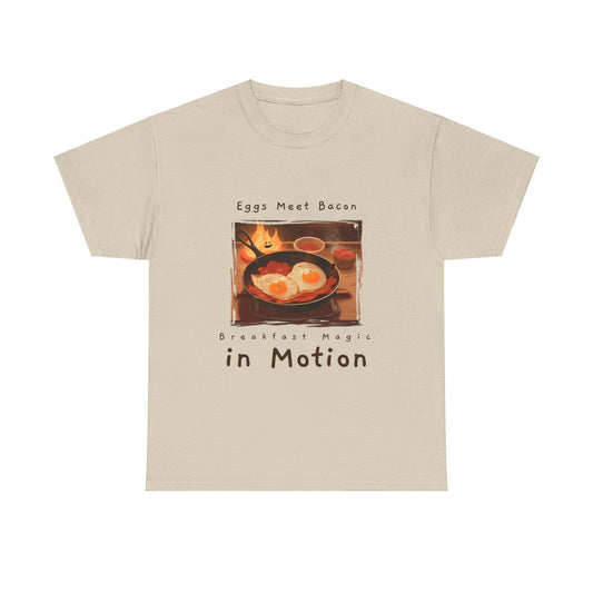 Eggs Meet Bacon Breakfast in Motion Bacon and Eggs T-shirt
