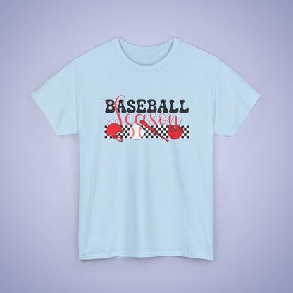 Baseball Season Graphic Checkered Unisex T Shirt
