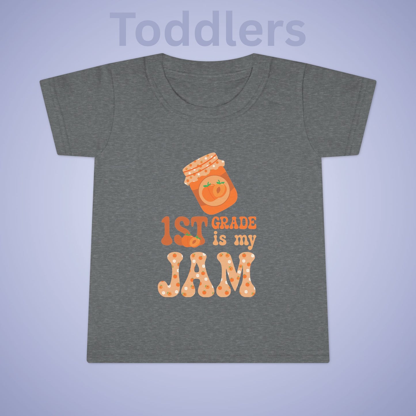 First Grade is my Jam Apricot Kids Cotton T Shirt Back To School Toddler
