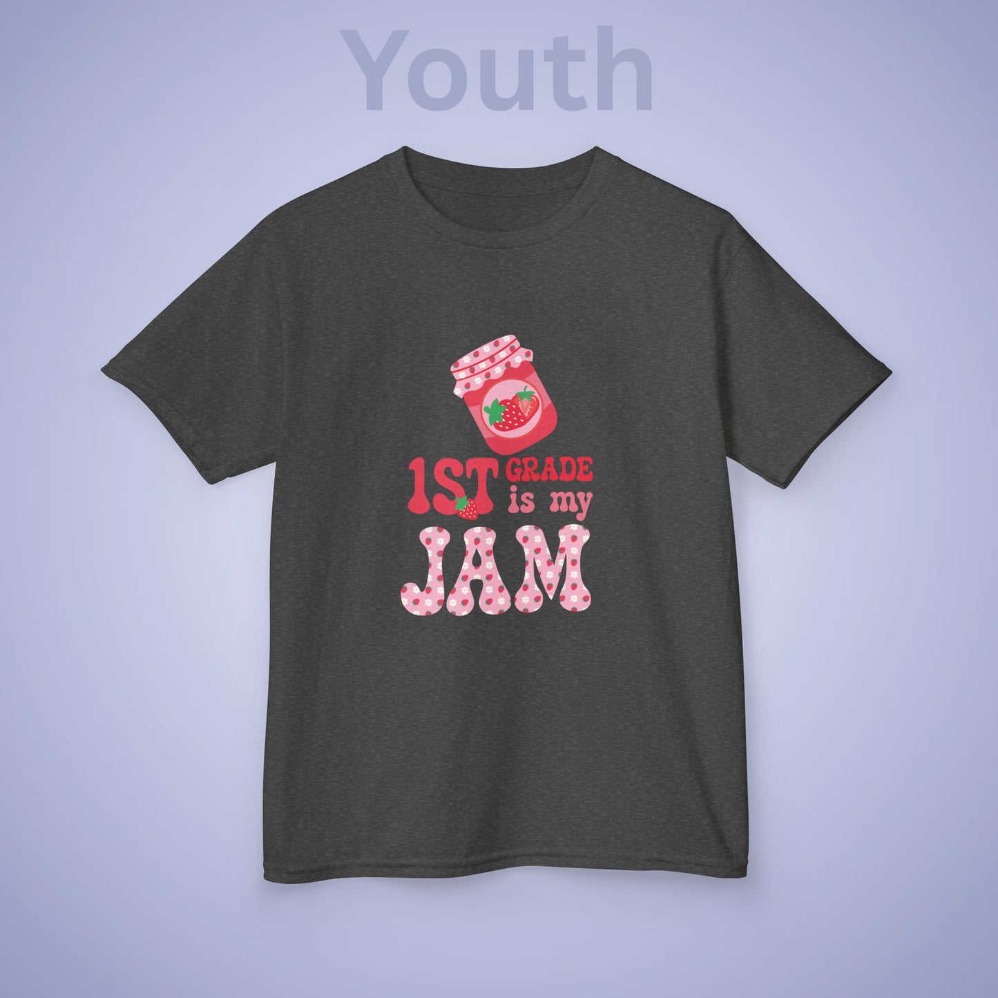 First Grade is my Jam Strawberry Kids Cotton T Shirt Back To School Youth