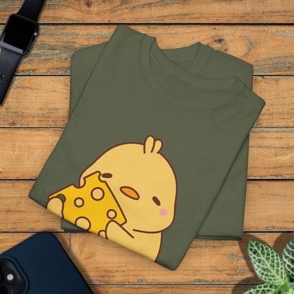 Cheese Lover F CAW F White Cute Funny Chick Unisex Chicken T Shirt