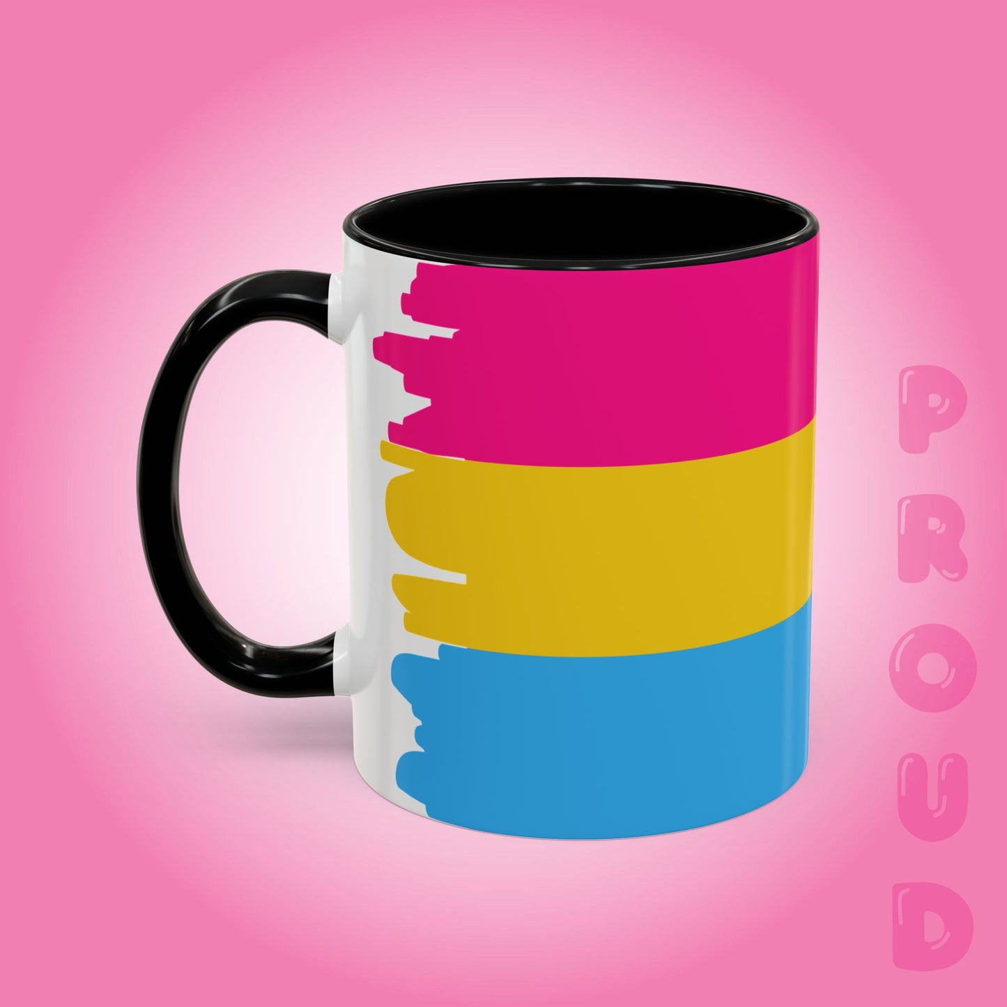 Pansexual Paint Style Coffee Mug