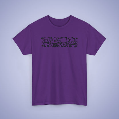 Panda's Paw Prints Two Tone Graphic Tee National Panda Day Unisex T Shirt