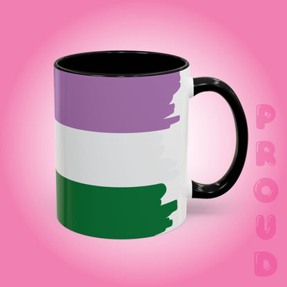 Gender Queer Paint Style Coffee Mug