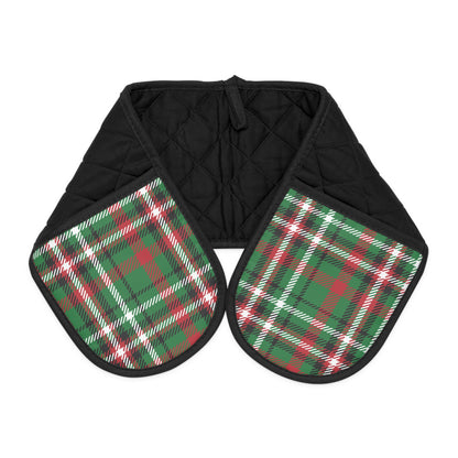 Peppermint Stripe Check Oven Mitts